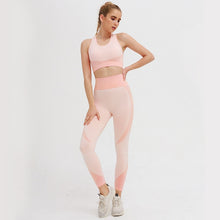 Brand Sport Suit Woman Seamless Running Tracksuit Sportswear Gym Crop Top Yoga Pant Fitness Clothes Workout Leggings 2 Piece Set